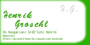 henrik groschl business card